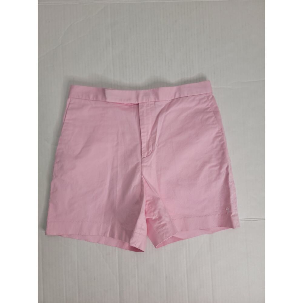 Polo Ralph Lauren Golf Chino Shorts Womens SZ 8 High Rise Pink Preppy Pony